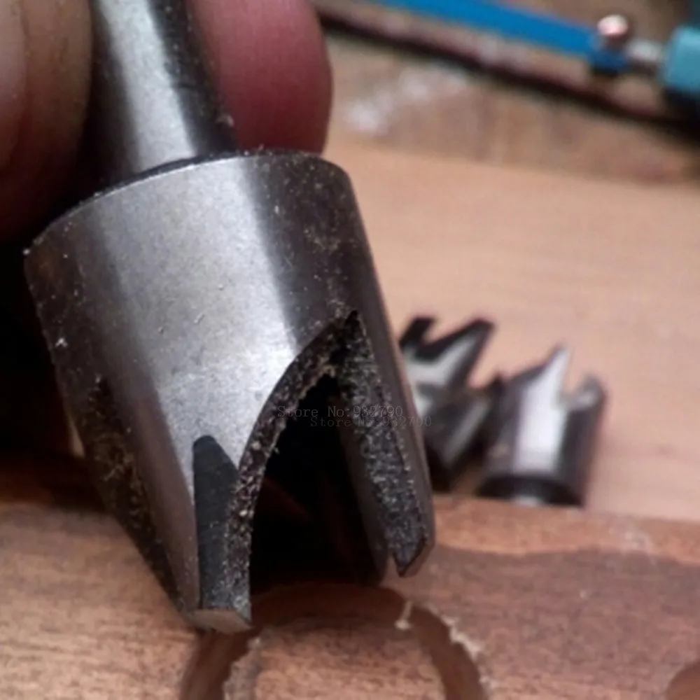 Коронка по дереву с отверстиями для раковины 5/8 дюйма 1/2 3/8 1/4 6 мм 16 шт.|plug cutter|wood plug