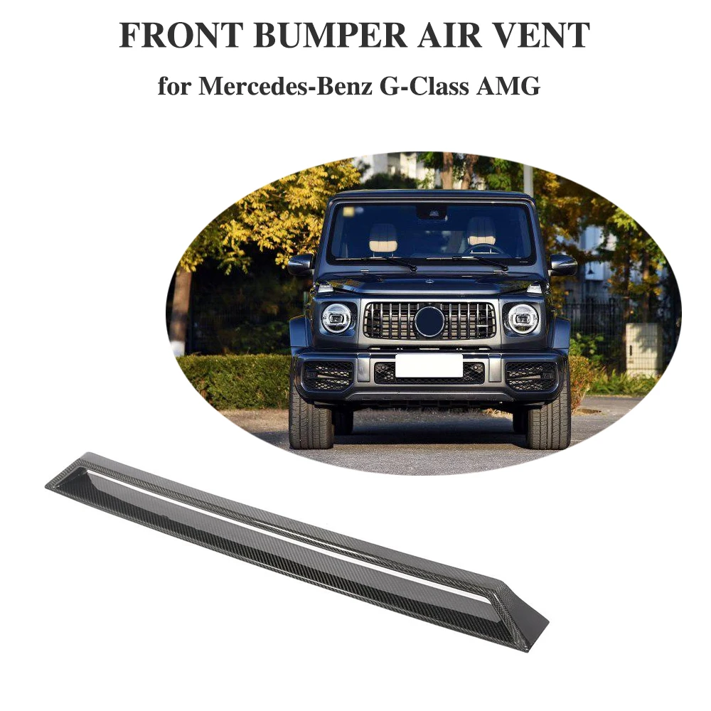 

Украшение из углеродного волокна для Mercedes-Benz G Class W463 G63 AMG 2019, украшение для переднего бампера, крыла, отделки вентиляционного отверстия