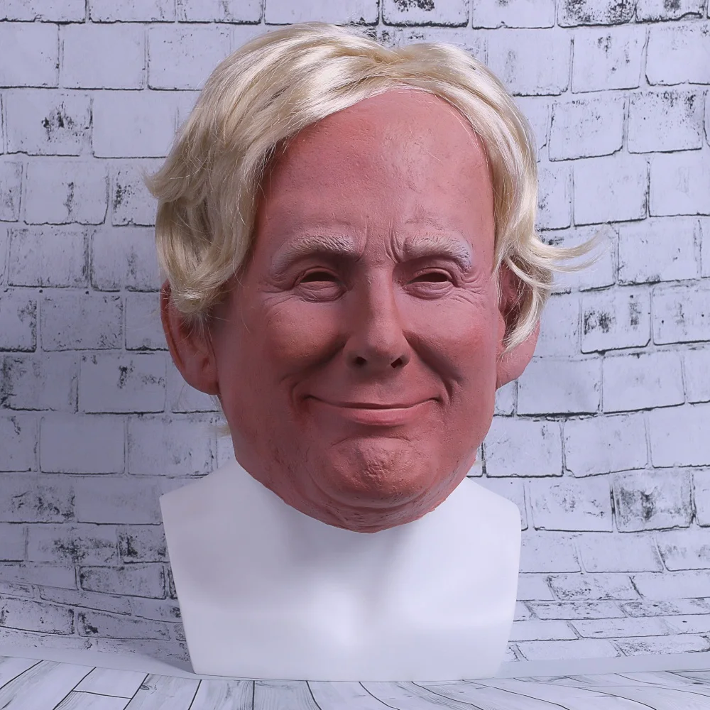 President Trump Mask Realistic Adults Halloween Deluxe Latex Full Head Donald with Hair | Masks &amp Eyewear
