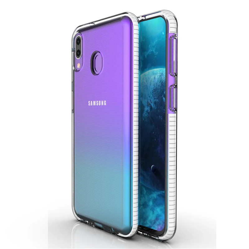 Белый Мягкий чехол для samsung Galaxy S10 S9 S8 A70 A50 A40 A30 A20 A10 A6 A7 A9 J4 J6 плюс J3 J5 J7 противоударный чехол-бампер - Цвет: Белый