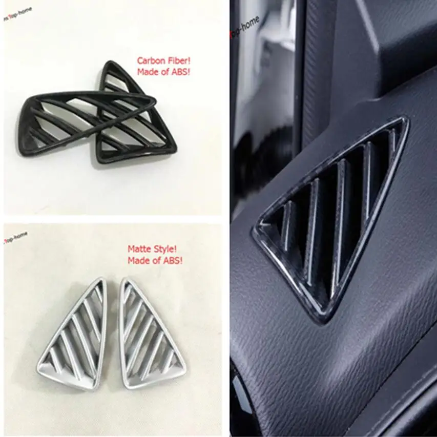 Yimaautotrims Fit For Mazda 2 Demio 2015 - 2019 Front Dashboard Air AC Vent Cover Trim / Matte Style Carbon Fiber Look | Автомобили и