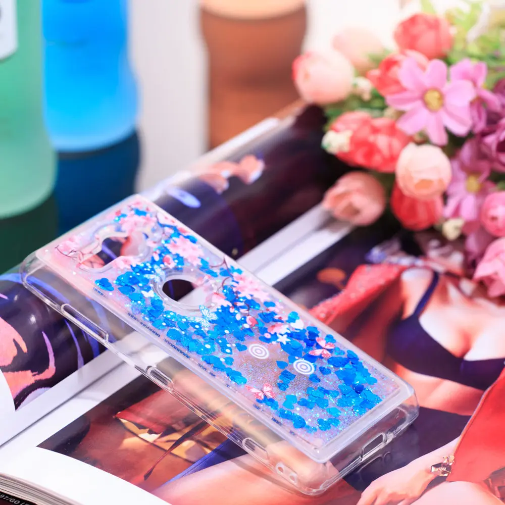 Quicksand Case For Sony Xperia XZ2 Compact XZ2Compact H8324 H8314 Dynamic Liquid Glitter Stars Soft Phone Cover Shell Coque Bag |
