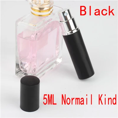5ml Normalkind black 5ml Portable Mini Refillable Perfume Bottle With Spray Scent Pump Empty Cosmetic Containers Spray Atomizer Bottle For Travel New - Цвет: 5ml Normalkind black