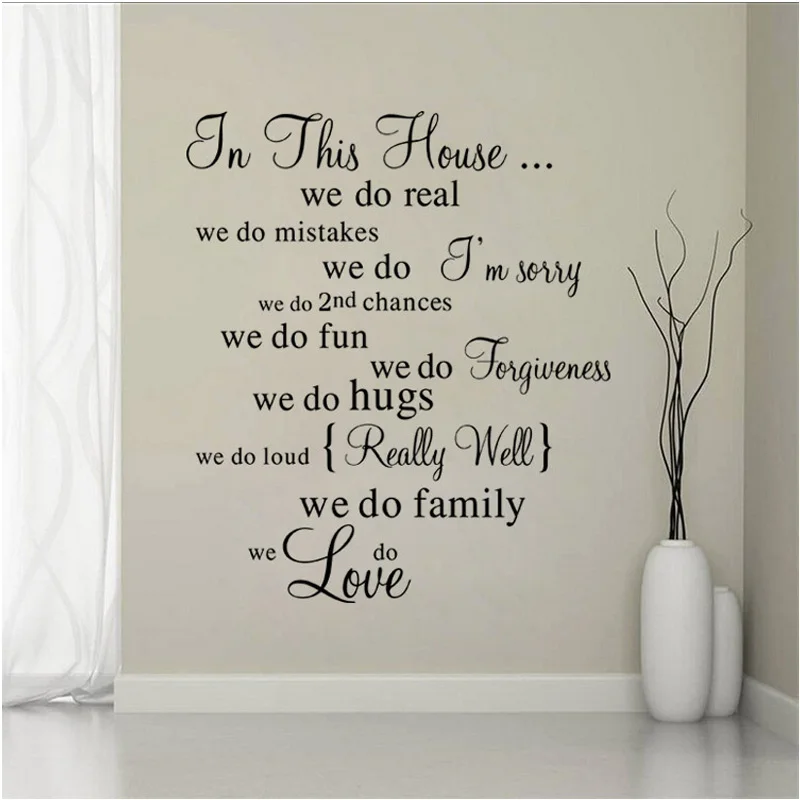 English proverb house rules wall stickers children's room home living decoration | Дом и сад