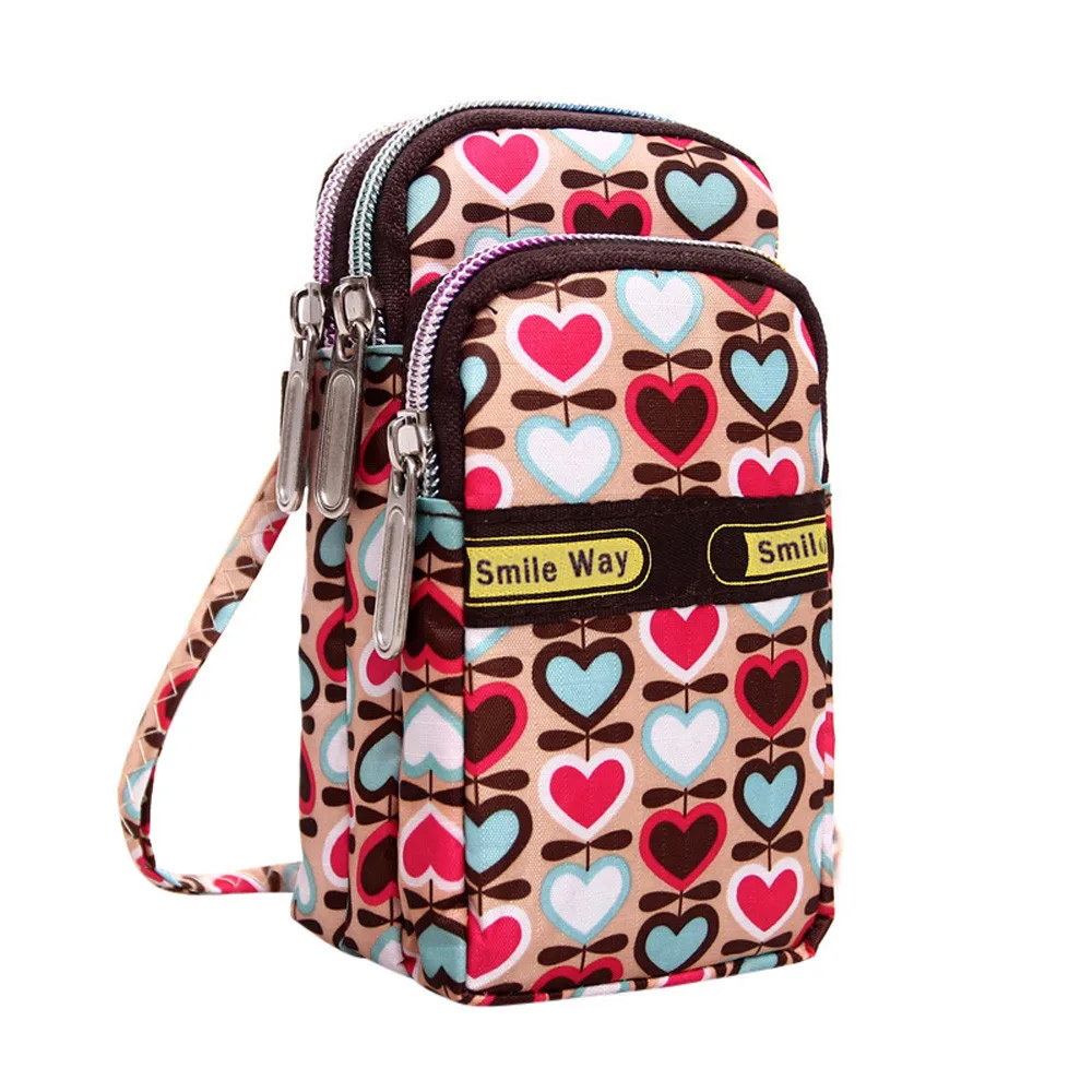 Подлинная ISHOWTIENDA Женская мода печать молния спортивная сумка через плечо мини наручные кошелек