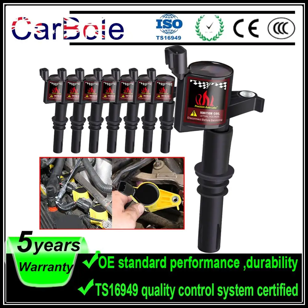Carbole упаковка 8 DG511 Катушка зажигания для Ford 2004-2008 F-150 экспедиция 4.6L 5.4L FD508