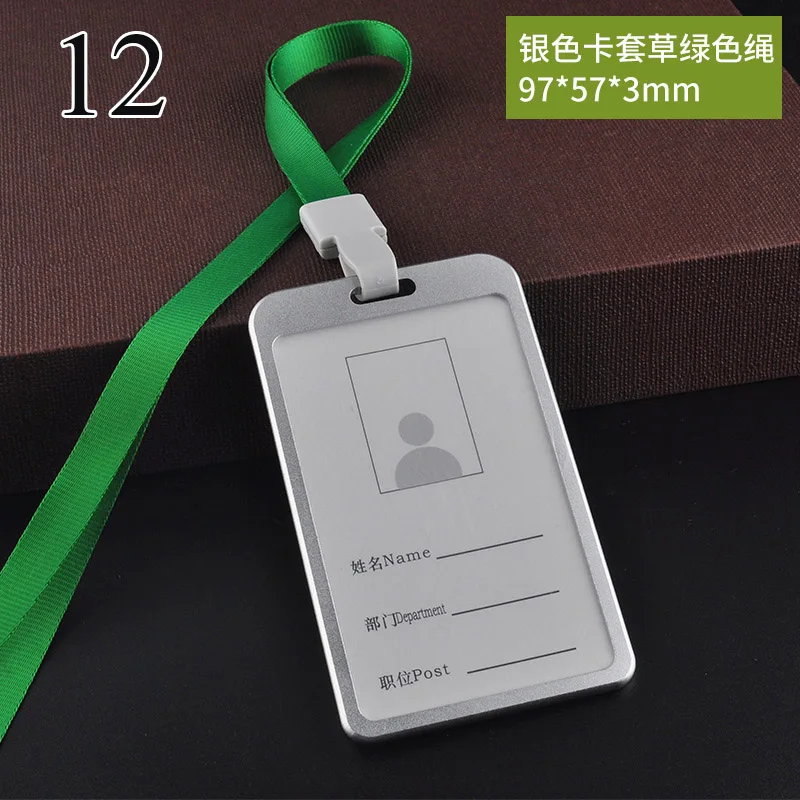 12 Novely металлический выдвижной значок простой прозрачный держатель для ID карты Пряжка Имя тег держатель для карт для подарков - Цвет: 12