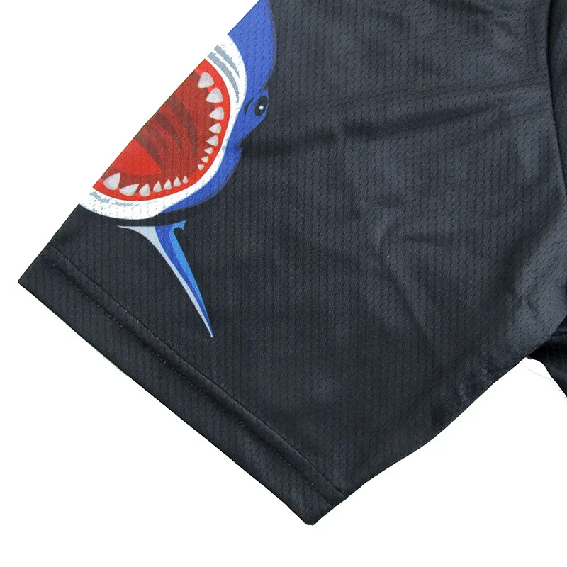 Акула Велоспорт Джерси короткий рукав Топ велосипедная Одежда MTB дорожный