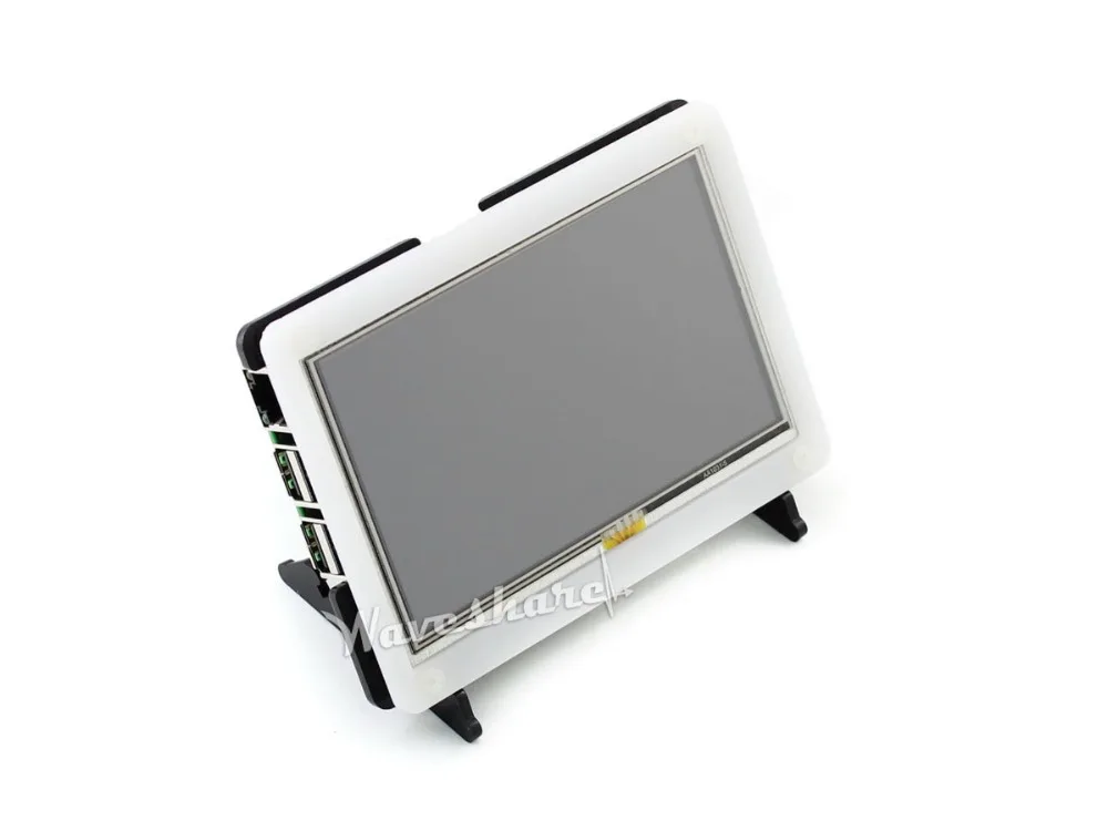 Двухцветный чехол для Raspberry Pi с 5 дюймовым ЖК дисплеем сочетает в себе дюймовый