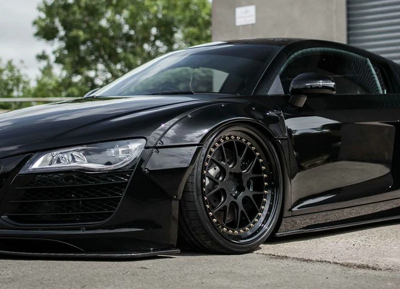 Автомобильный Стайлинг для Audi R8 V8 06 12 купе LB Стиль FRP стекловолокно широкое