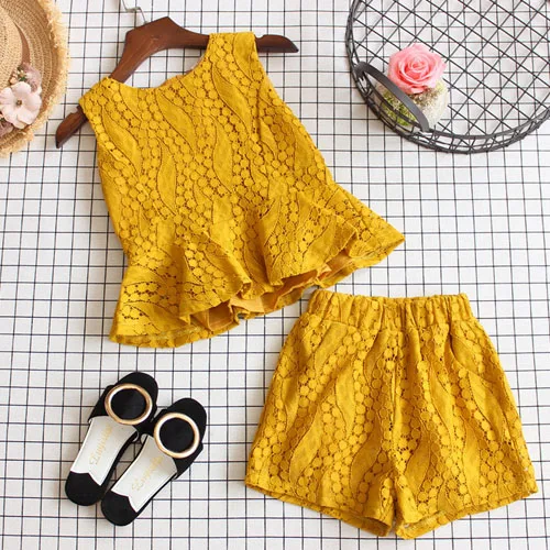 YellowBL1130K-3-7 Humor Bear/одежда для малышей Одежда для девочек коллекция года, брендовые комплекты одежды для девочек детская одежда для детей Топы для маленьких девочек+ штаны, От 2 до 6 лет - Цвет: YellowBL1130K-3-7