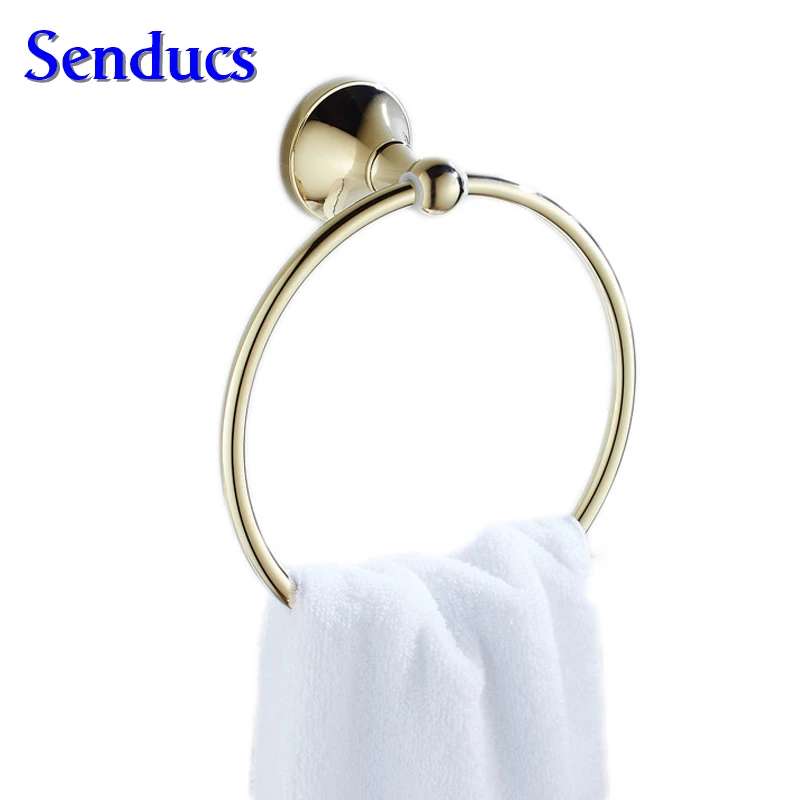 Бесплатная доставка Золотое кольцо для полотенец в классическом стиле гостиницы