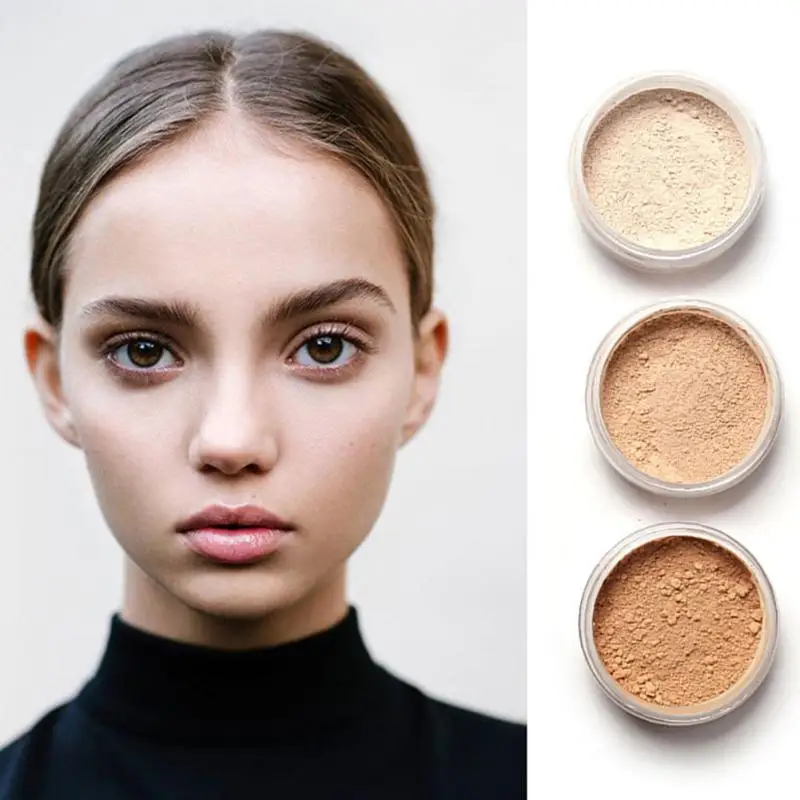 3 цвета профессиональный макияж порошковое масло для лица Управление Loose Powder Smooth