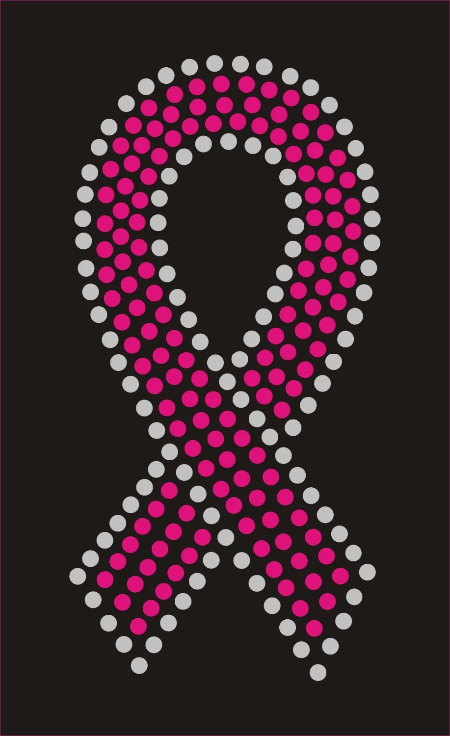 Breast cancer ribbon hot fix rhinestone transfer for T shirt wholesale price free shipping | Дом и сад