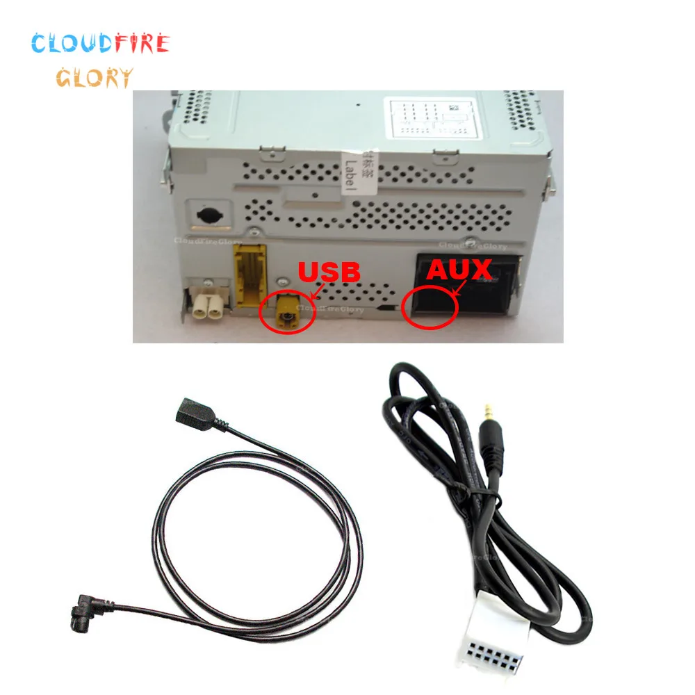 

Car Radio RCD510 USB Socket AUX Interface 3AD035190 USB AUX Cable Wire Harness Adapter For VW Golf 5 Jetta Passat Tiguan