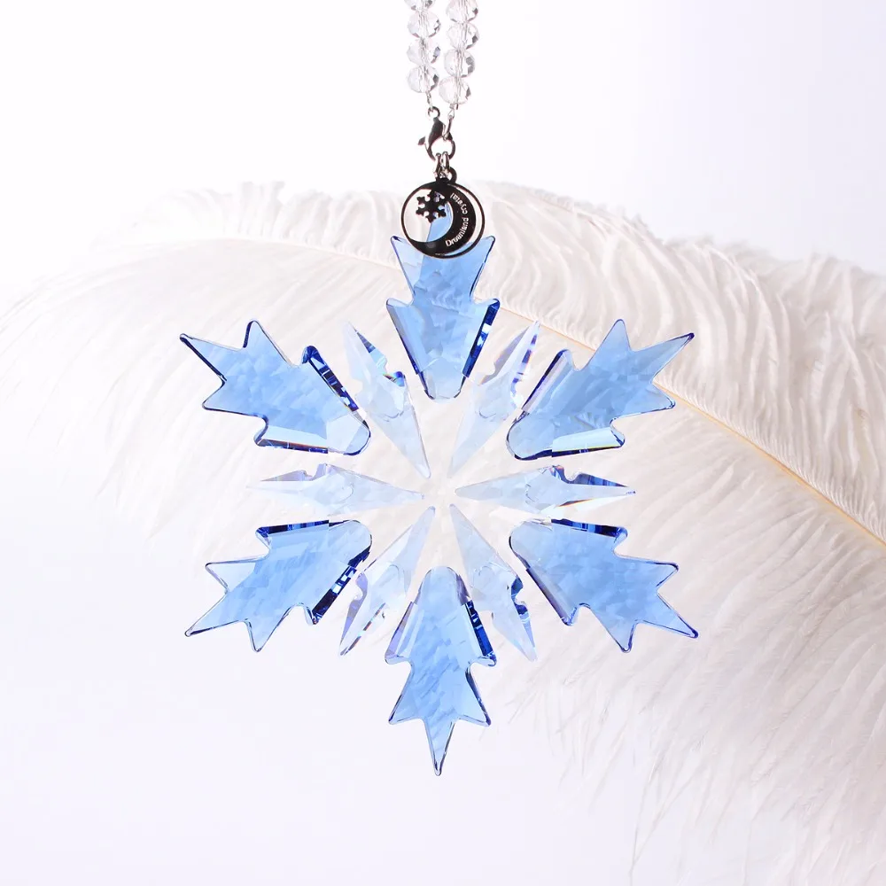 4.53'' Dream Color Crystal Snowflake Shape Christmas Hanging Pendant&ampDrop Ornaments For DIY Home Party Decorative Craft | Дом и сад