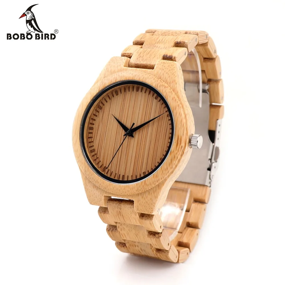 Часы BOBO BIRD Bamboo D19 для мужчин роскошные часы топового бренда деревянные наручные