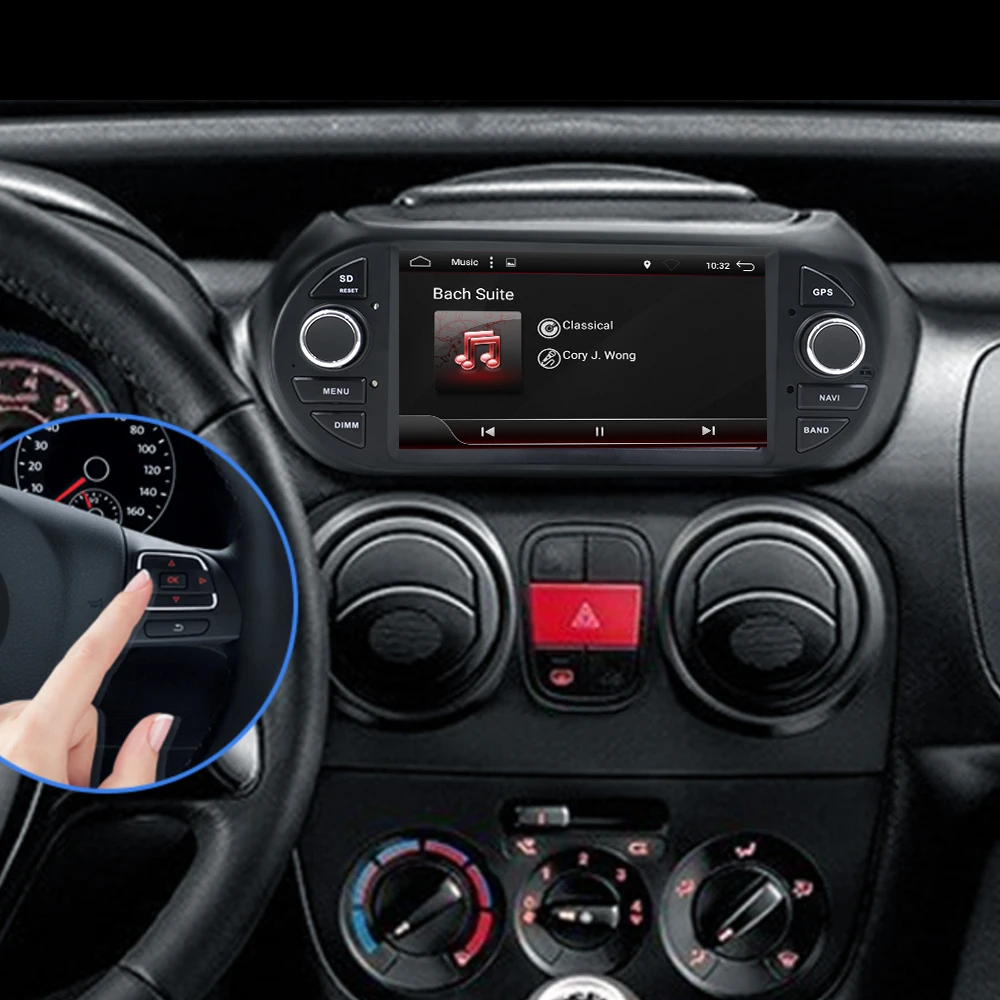 Eunavi автомобильный мультимедийный плеер gps Android 9 0 Радио 1Din DVD для