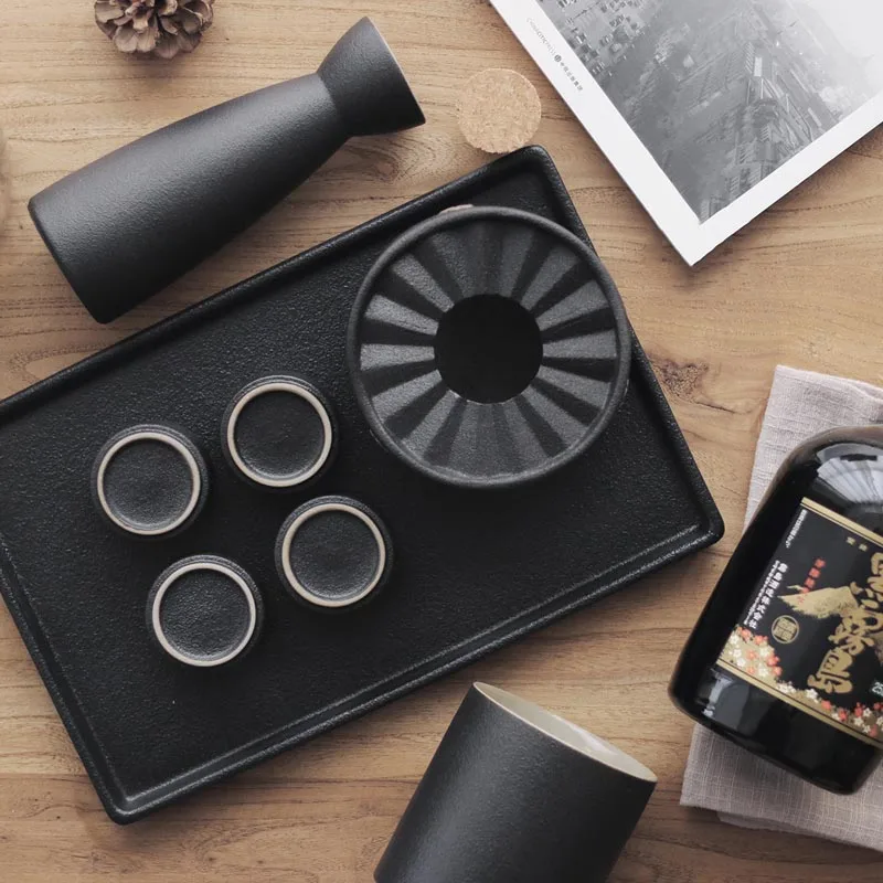 

Japanese Style Black Zen Coarse Pottery Tea Stove Candle Heating Base Ceramic Kung Fu Tea Set Coffee Milk Warmer Teapot Holder