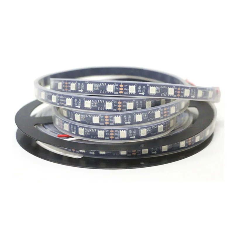 WS2811 Светодиодная Пиксельная полоса света 30/60 светодиодов/м ws2811 ic 5050 RGB лента DC12V