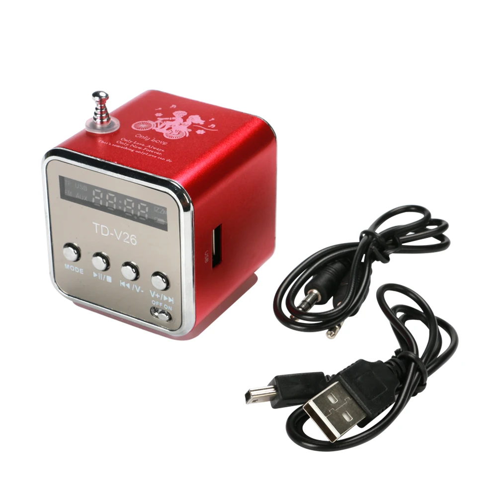 Toproad мини Портативный музыка Динамик TD V26 Micro SD TF MP3 плееры Поддержка fm Радио USB