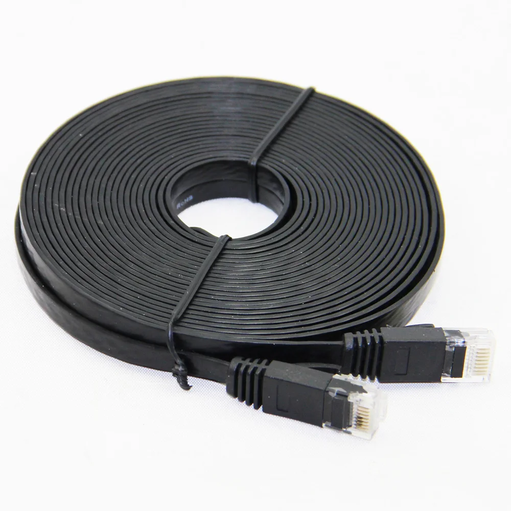 Плоский CAT 6 RJ45 сетевой Ethernet Соединительный кабель для модемного маршрутизатора