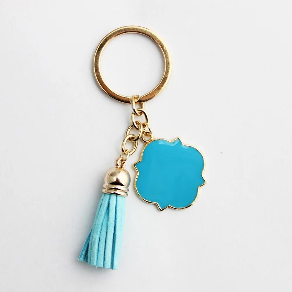 Женская эмалированная подвеска с кисточкой|monogram keychain|fashion keychainkeychain fashion |