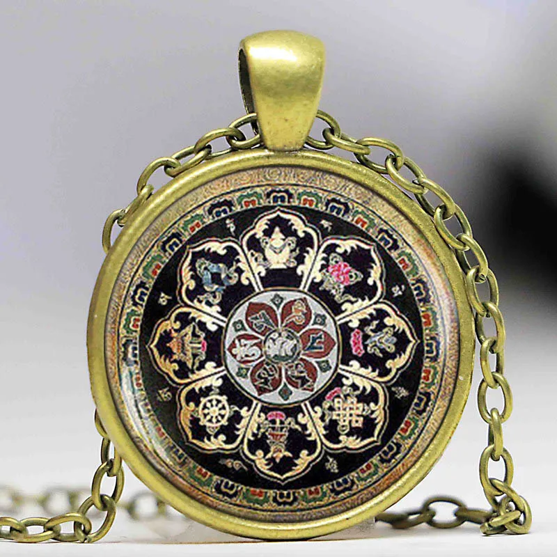 Тибетская буддийская подвеска в виде мандалы|mandala pendant|mandala necklacejewelry necklace |