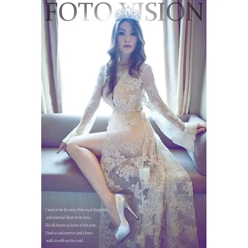 Реквизит для фотосессии по беременности и родам новое модное кружевное платье