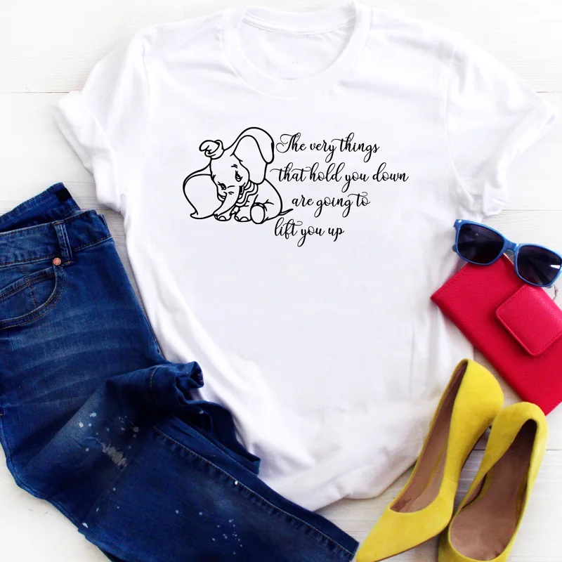 Dumbo Super Fly Футболка женская забавная футболка со слоном Svg Vacay Mode Tshits для женщин и
