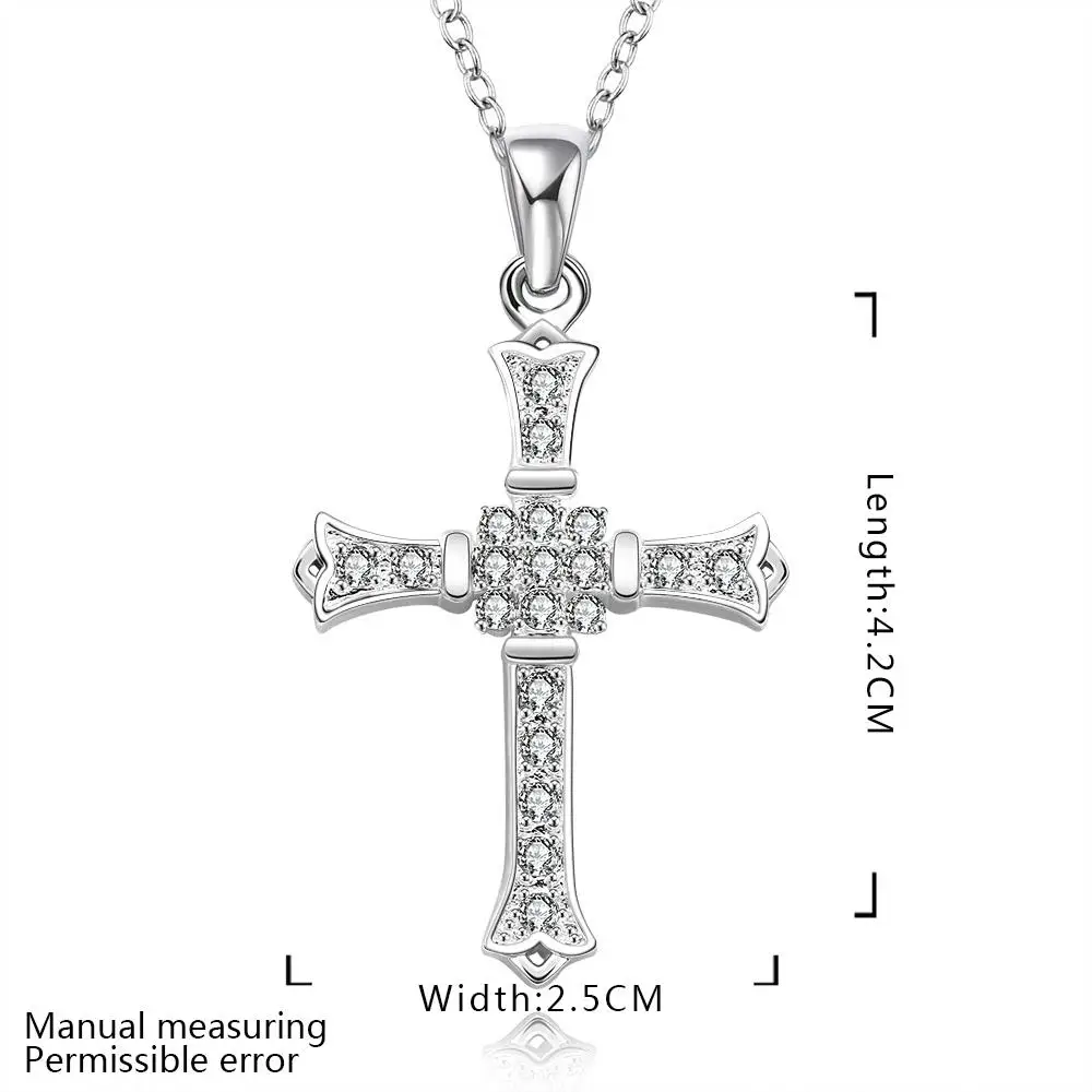 N633 Оптовая Продажа Модные с серебряным покрытием Jewelry Крест Иисуса Бог тонкой