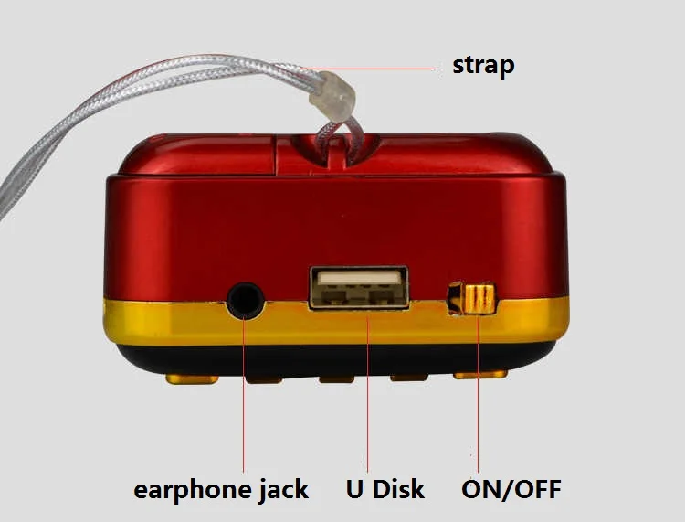 A108 светодиодный мини радиоприемник USB диск TF карта mp3 плеер портативный fm