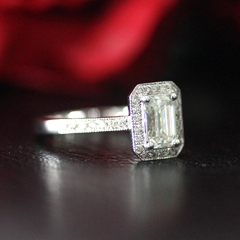 Женское Обручальное кольцо с изумрудом 5 3 карат 11 Х9 мм размер 4 10|solitaire engagement