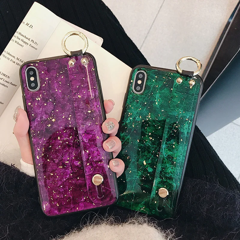 Wrist Strap Case For Iphone XS Max 6S 7 8 Plus X XR Bling Glitter Cover Huawei P30 P20 Mate 20 Pro P10 Honor 10 V10 V20 |