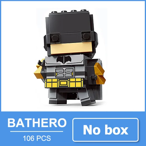 Bat Hero B no box Бэтмен чудо-женщина Супермен флеш-игрушки блоки мини фигурка акваман киборг кукла супергероя персонажи фильмов подарок для мужчин - Цвет: Bat Hero B no box
