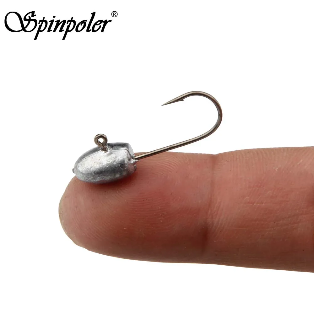 SPINPOLER 2,8 г Неокрашенная свинцовая Мормышка колючая крючок, 10 шт. Мягкая приманка джиггинг Крючки рыболовные снасти