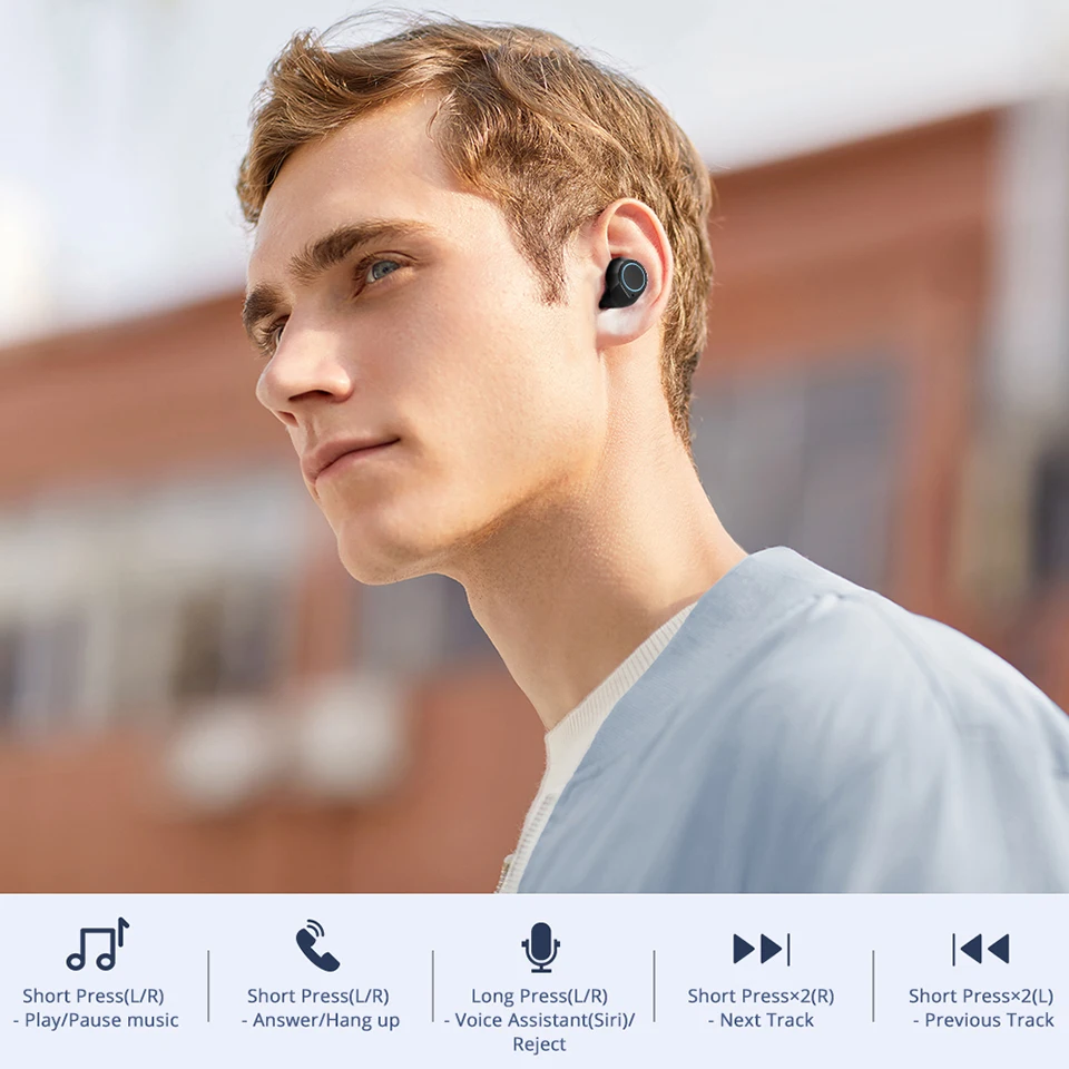 Langsdom TWS Bluetooth гарнитура 5,0 беспроводные наушники Bluetooth наушники Xiaomi наушники стерео Eabuds с микрофоном