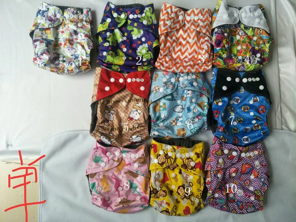 20 pcs naughty Baby Cloth Diapers Reusable Washable Pocket + Bamboo Inserts Free Shipping | Мать и ребенок