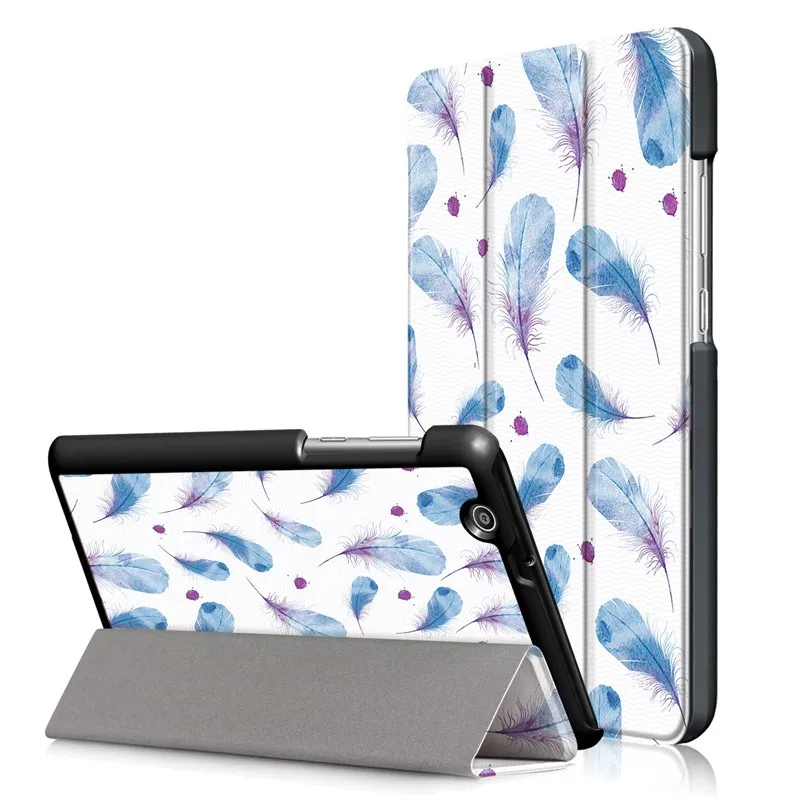 YM Тонкий магнитный складной чехол для huawei MediaPad T3 7,0 BG2-U01 Funda чехол для huawei MediaPad T3 7 3g версия Чехол+ пленка+ ручка - Цвет: YM