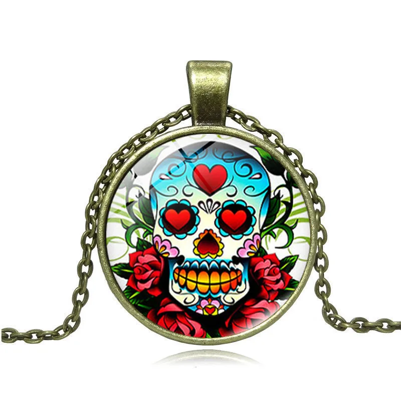 Новые аксессуары Dia de los muertos time series ожерелье кулон подарок geek свитер цепь мужчины