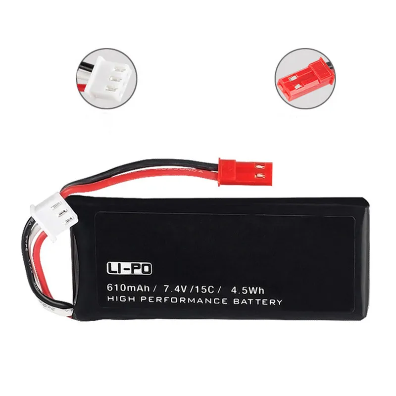 

Hubsan X4 H502S H502E 7.4V 610mAh Lipo Battery 15C 4.5WH Battery Set For RC Quadcopter Drone Spare Parts