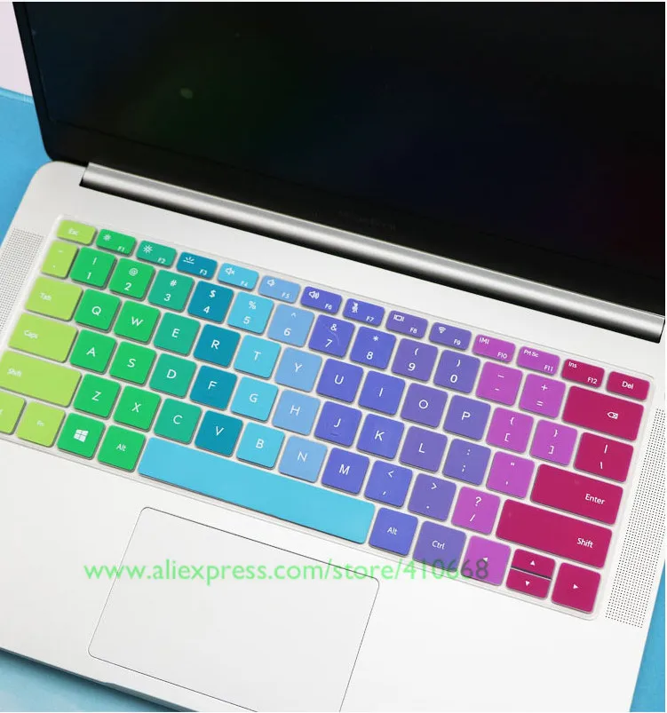 Color 5 Силиконовая клавиатура для ноутбука, защитный чехол для HUAWEI Honor MagicBook, ноутбук 14 дюймов, для Magic Book 14, ноутбук - Color: Color 5