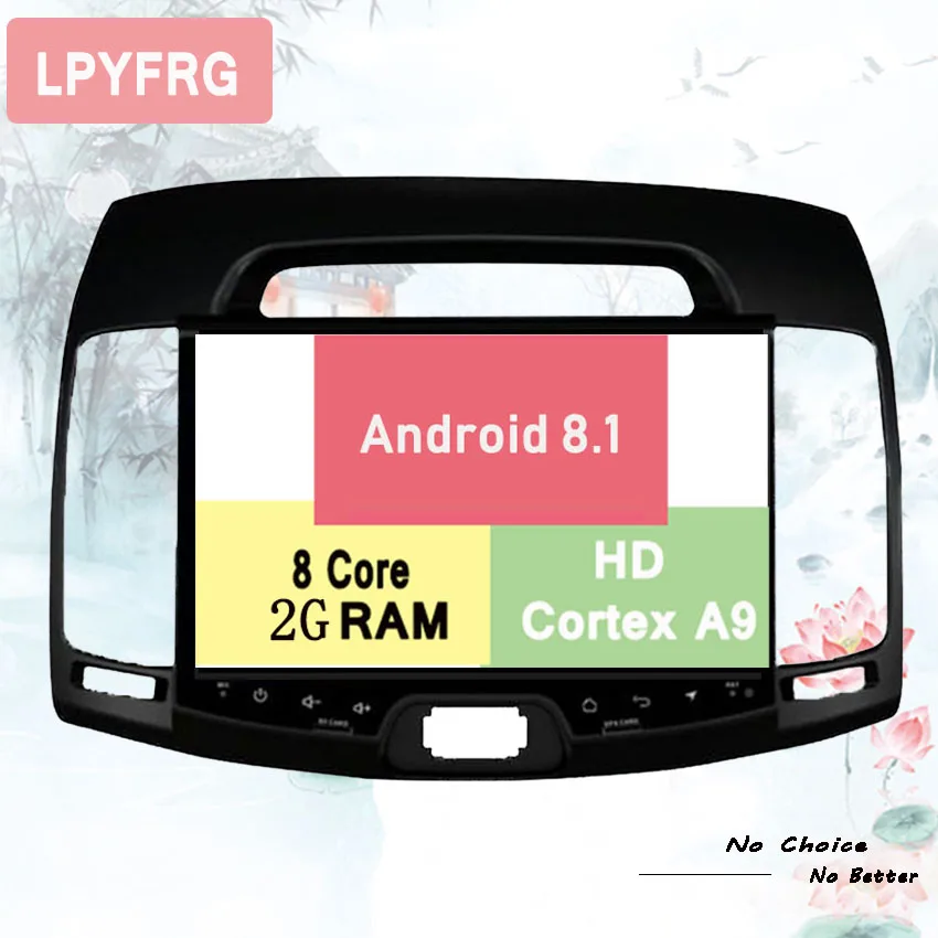 Android 8 0 автомобильный DVD плеер мультимедиа для Hyundai Elantra 2007 2011 GPS навигация bt радио CD
