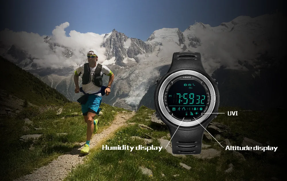 WEIDE смарт-телефон Android Bluetooth подключение электронного устройства силиконовый ремешок многофункциональные данные мониторинга цифровые часы