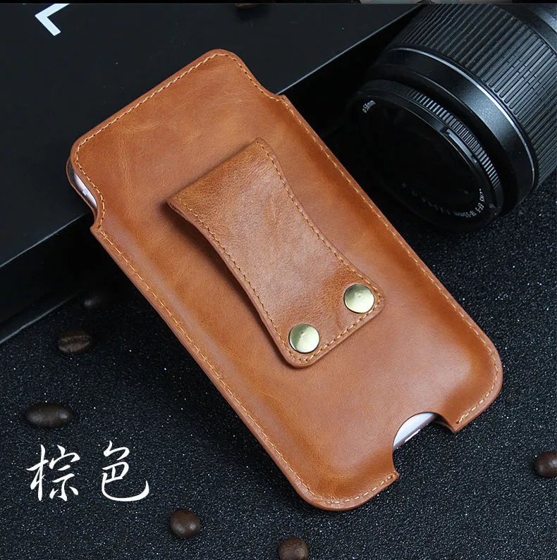 For iphone 7 plus Luxury Cowhide genuine leather Phone sleeve waist bag Cover Pouch Cases Pocket 6 6s 6plus | Мобильные телефоны и