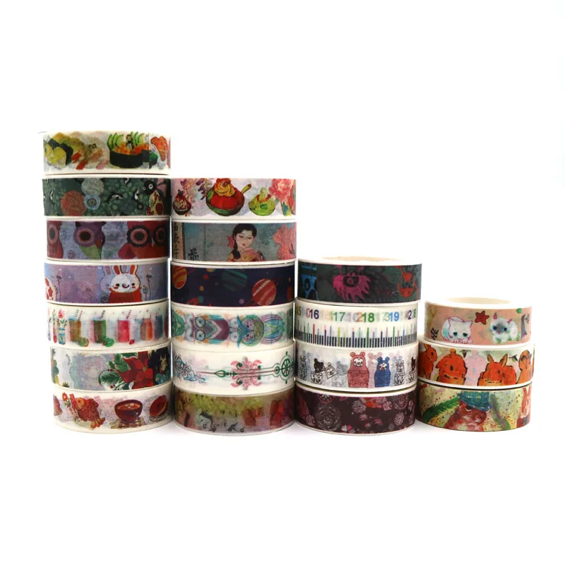 

Cartoon Patterns Animals Washi Tape Planner Scrapbooking Kawaii Decorative Adhesive Masking Tape Japanese Office Stationery