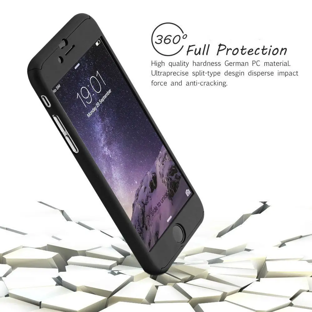 HOPCHAM чехол для телефона 360 полная защита iPhone 8 7 Plus 6 6s Чехол 5 5S SE X 10 полное покрытие