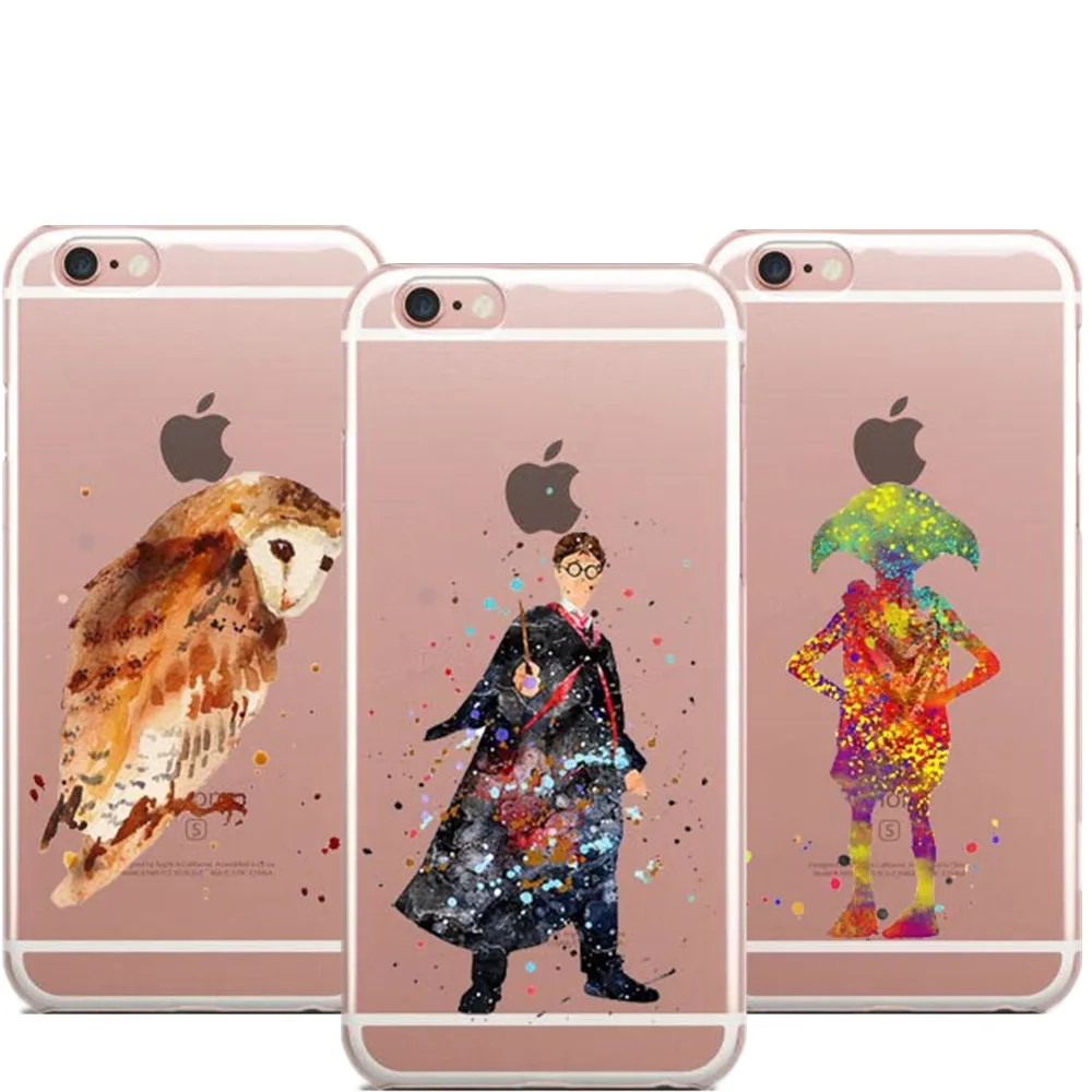 Мягкий чехол для телефона из ТПУ с рисунком Сова Apple iPhone 5 5S SE 6 S Plus 7 8 X|case designer|case