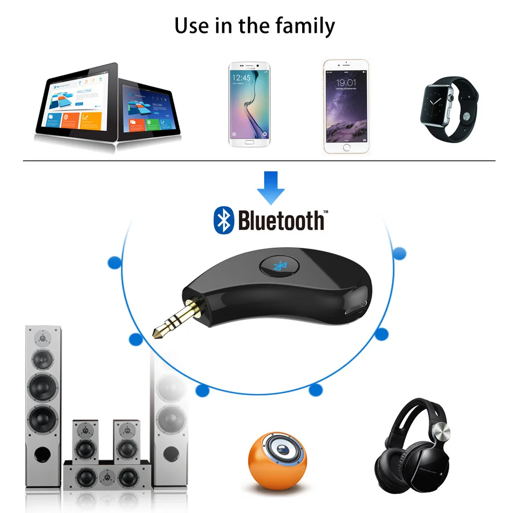 Bluetooth аудио aux-приемник порт Car Kit Беспроводной адаптер 3 5 мм стереомузыка