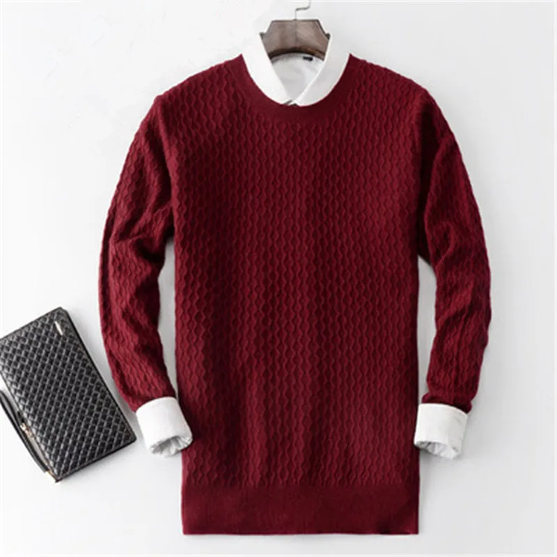 

100%cashmere twisted knit men fashion Oneck solid short H-straight pullover sweater 4color S-2XL retail wholesale
